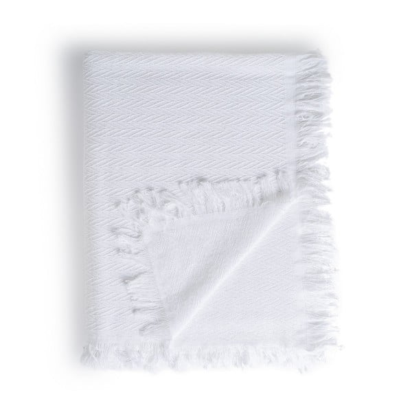 Belo pregrinjalo iz recikliranega bombaža 260x280 cm Spike – Ixia