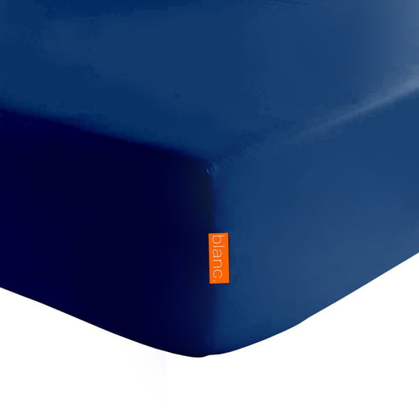 Temno modra elastična rjuha HF Living Basic, 180 x 200 cm