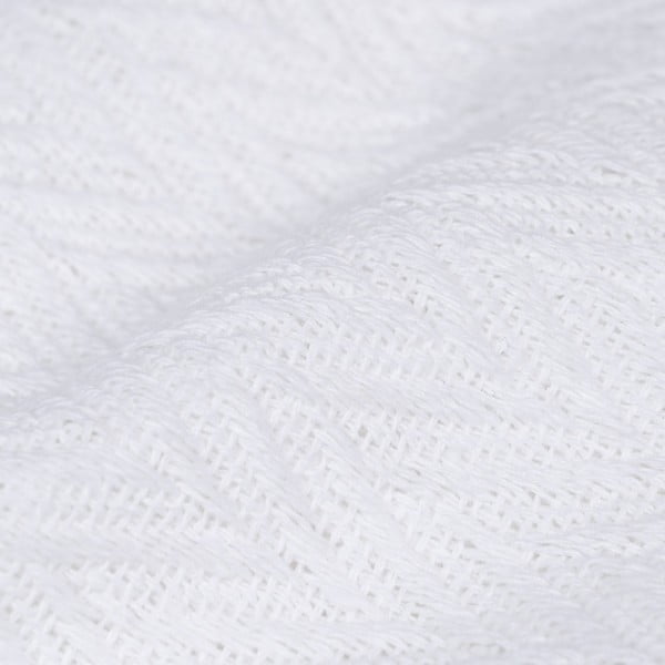 Belo pregrinjalo iz recikliranega bombaža 260x280 cm Spike – Ixia-image-2