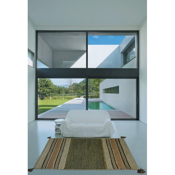 Zeleno-rjava bombažna preproga Webtappeti Antique Kilim, 60 x 240 cm-image-1