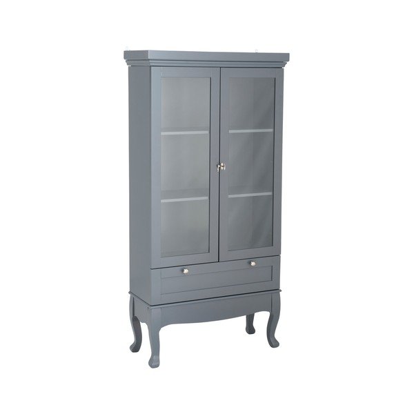 Siva stenska vitrina iz MDF plošč 85x170,5x35 cm Prato – Ellos Home