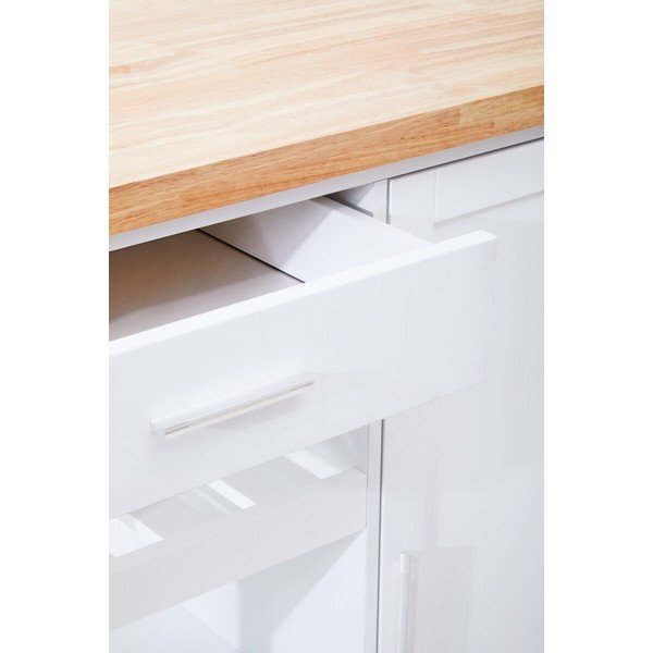 Servirni voziček na kolesih iz masivnega kavčukovca 48x105 cm Frankfurt – Premier Housewares-image-2