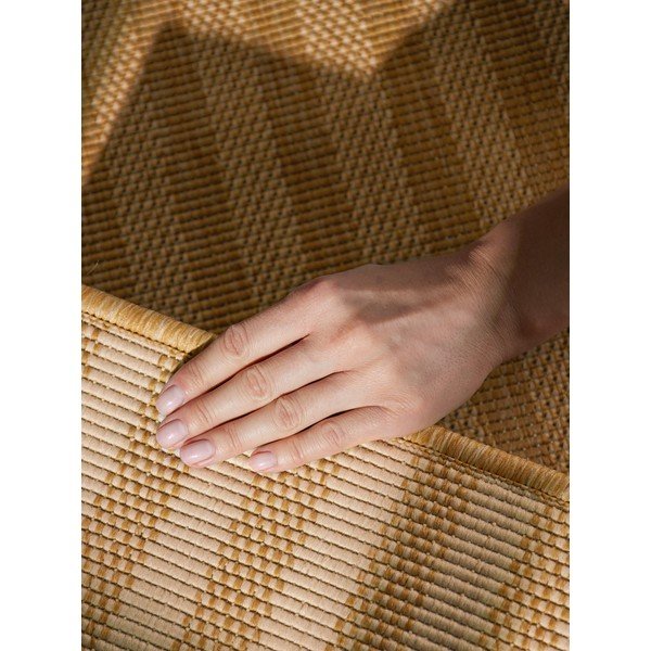 Oker rumena/kremno bela notranja in zunanja preproga 120x170 cm Haringey Linley – Ted Baker-image-4