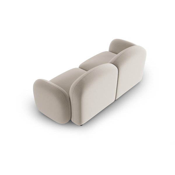 Bež žametna sedežna garnitura 194 cm Blair – Micadoni Home-image-4