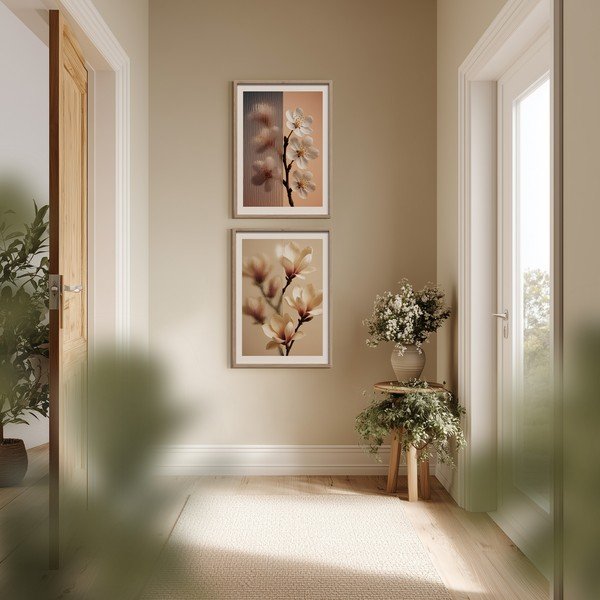 Tiskana slika z okvirjem 50x70 cm Soft Magnolia – Styler-image-2