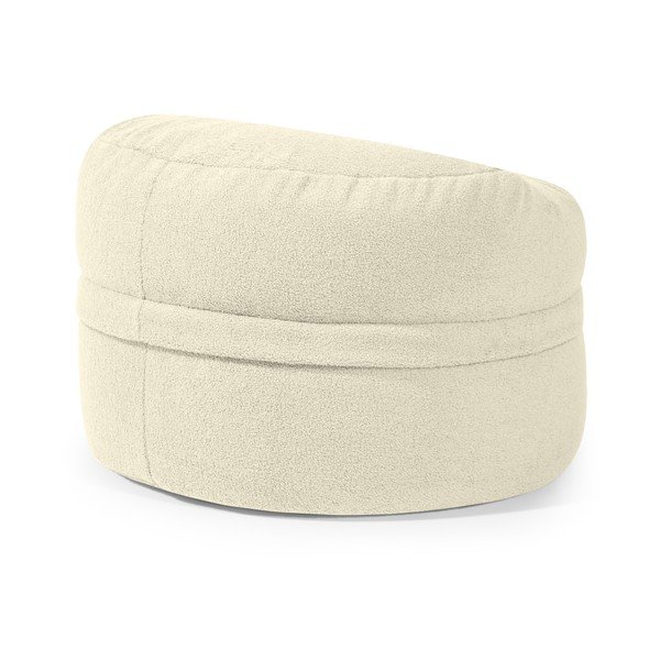 Kremno bela otroška vreča za sedenje iz tkanine bouclé Roll 80 – SLOWDOWN-image-3