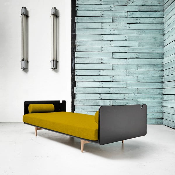 Variabilni kavč Karup Deva Black/Raw Oak/Amarillo-image-1