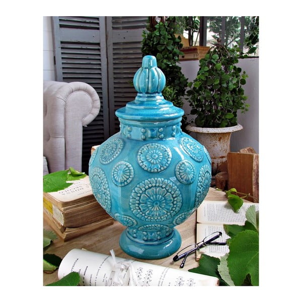 Modra keramična vaza Orchidea Milano Potiche