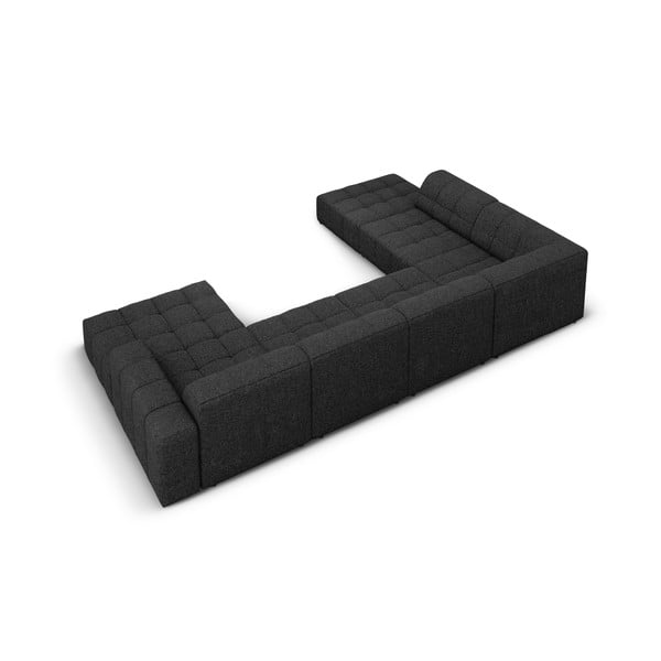 Antracitno siva kotna sedežna garnitura (levi kot/v obliki črke "U") Chicago – Cosmopolitan Design-image-4