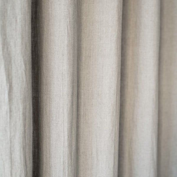 Bež lanena zavesa s tunelom Linen Tales Night Time, 250 x 140 cm-image-1