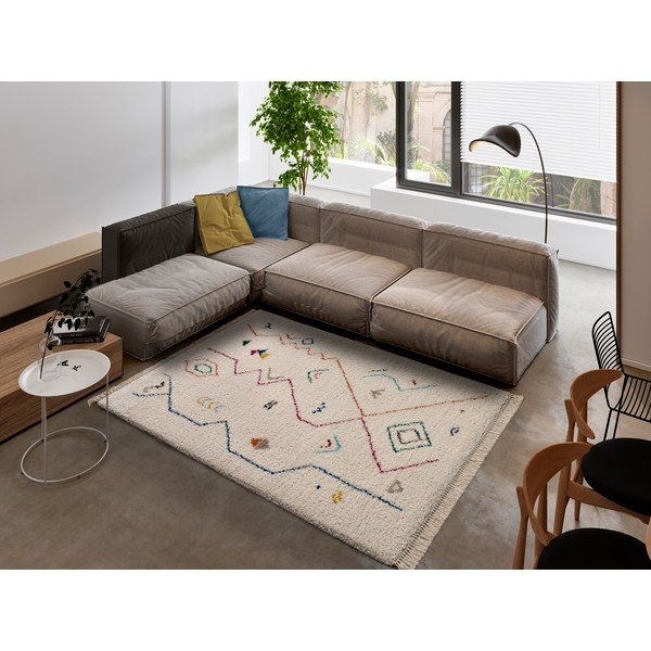 Krem in bela preproga Universal Yveline, 120 x 170 cm-image-1
