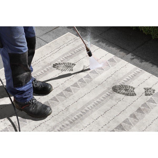 Sivo-krem zunanja preproga NORTHRUGS Bahamas, 80 x 350 cm-image-1