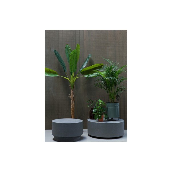 Siva kavna mizica iz glinenih vlaken WOOOD Dean, Ø 80 cm-image-2