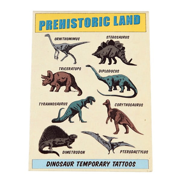 Komplet začasnih tetovaž Rex London Prehistoric Land