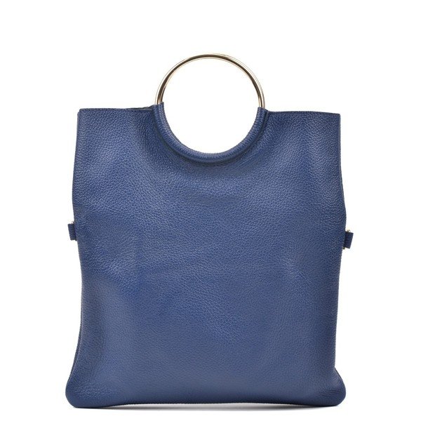 Modra usnjena torbica Luisa Vannini Pergon Cross-image-4