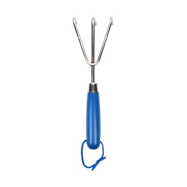Temno modra barva Esschert Design Vrtne grablje Gardener, dolžina 28,1 cm