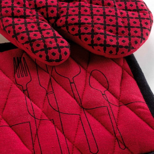 Kuhinjske rokavice v kompletu 2 ks iz recikliranega bombaža Cuisiline – douceur d'intérieur-image-1