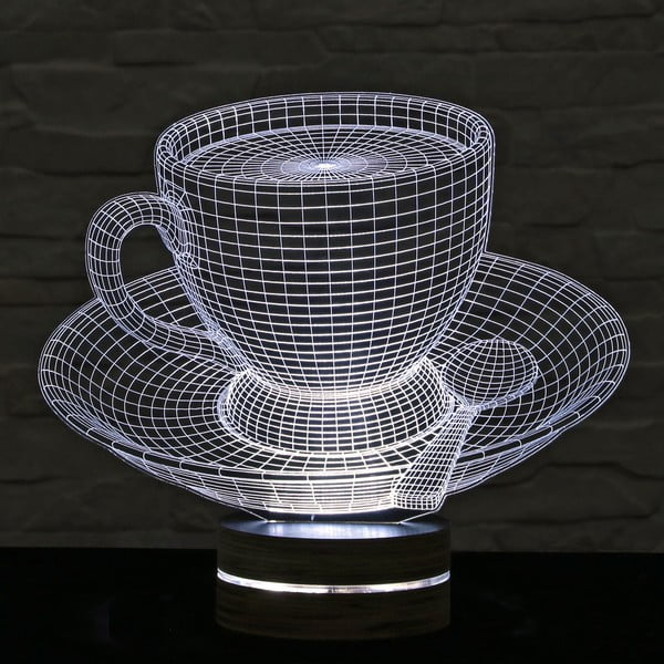 3D namizna svetilka Skodelica čaja