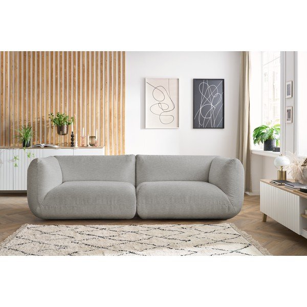 Bež žametni kavč 260 cm Lecomte - Bobochic Paris-image-1