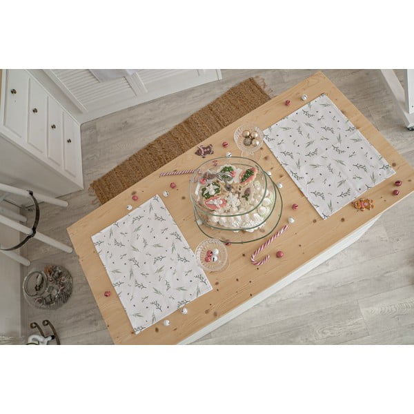 Tekstilni pogrinjki v kompletu 2 ks z božičnim motivom 35x45 cm Delicate Green – Butter Kings-image-1