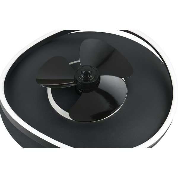 Mat črna LED stropna svetilka Sortland – Trio-image-4