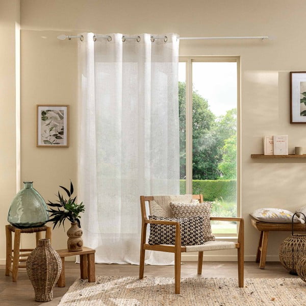 Bež prosojna zavesa 140x280 cm Marius – douceur d'intérieur-image-1