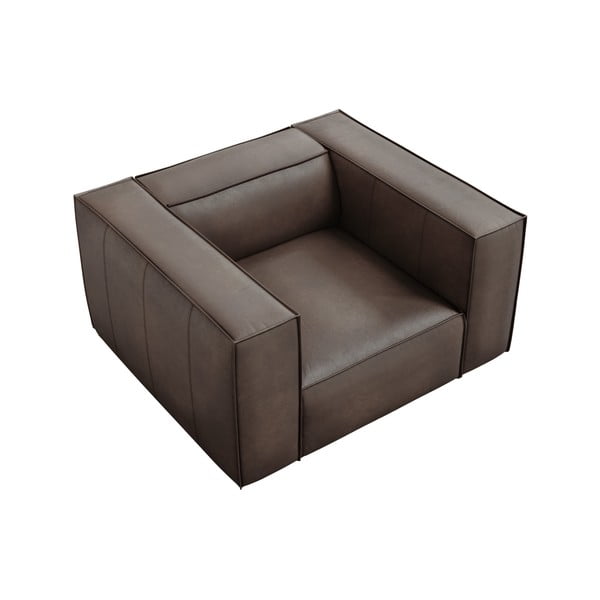 Rjavi usnjeni fotelj Madame - Windsor & Co Sofas-image-3