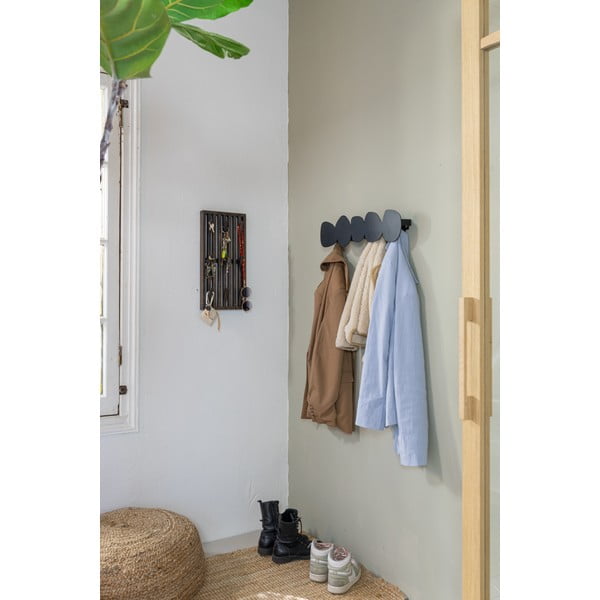 Črn kovinski stenski obešalnik 58 cm Tumulo – Spinder Design-image-1