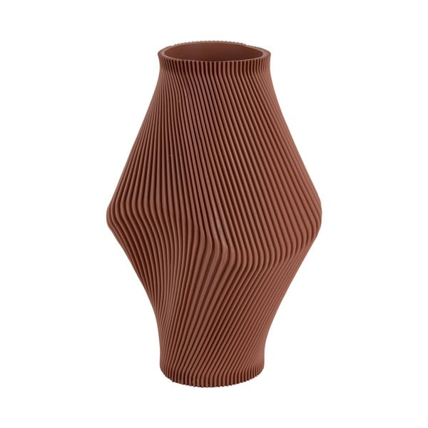 Rjava vaza iz poliresina (višina 30 cm) Twisted Rib – PT LIVING