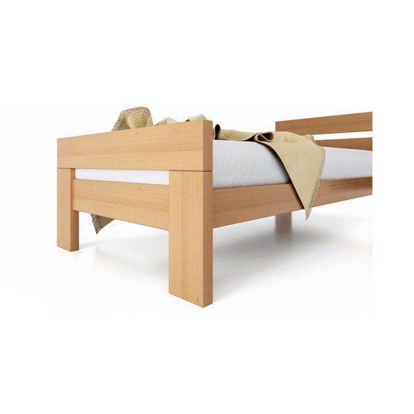 Postelja iz masivne bukve z letvenim dnom 90x200 cm v naravni barvi Fiorentino – B.E.S.-image-4