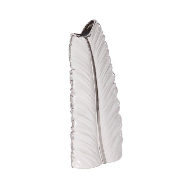 Bela keramična vaza Mauro Ferretti Leaf-image-1