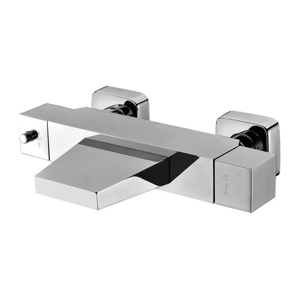 Stenska armatura za kad v sijajno srebrni barvi (1 izhod) Latus – Sapho