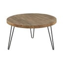 Klubska miza z leseno ploščo Geese Camile, ⌀ 71 cm