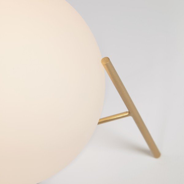 Namizna svetilka s steklenim senčnikom v beli in zlati barvi (višina 22 cm) Seina - Kave Home-image-3