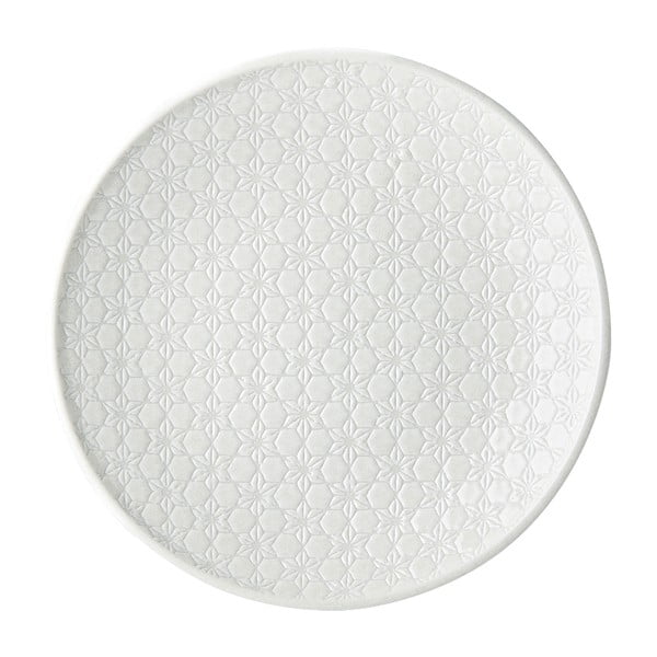 Bel keramičen krožnik MIJ Star, ø 25 cm
