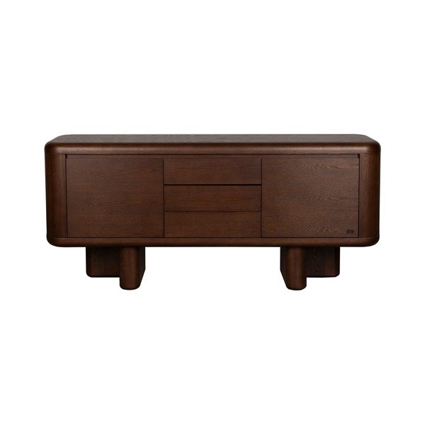 Komoda v jesenovem dekorju v temni naravni barvi 160x72x40 cm Herman – Dutchbone