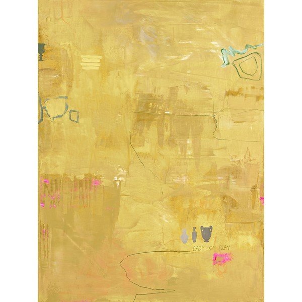 Ročno naslikana slika na platnu 88x118 cm Yellow Petite – Malerifabrikken