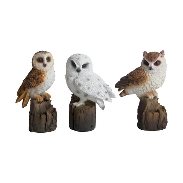 Vrtne figurice iz poliresina v kompletu 3 ks Owl – Esschert Design