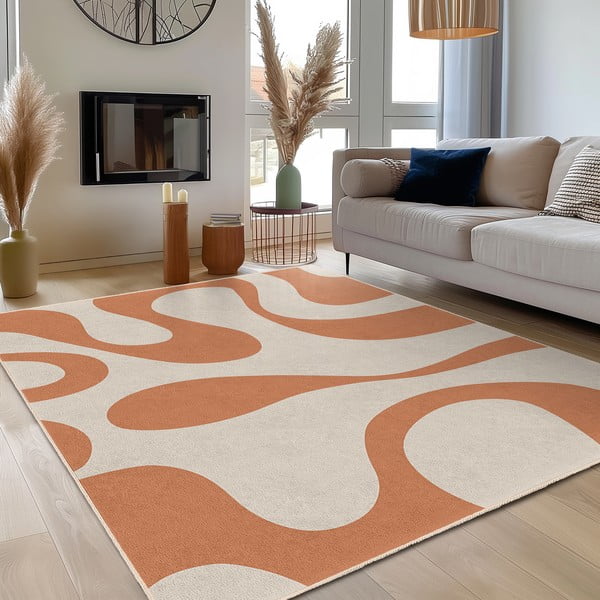 Oranžna pralna preproga 80x150 cm Caramel Latte – Mila Home-image-3