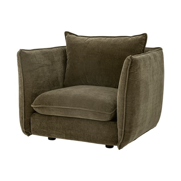 Temno zelen žameten fotelj Austin – Bloomingville-image-4