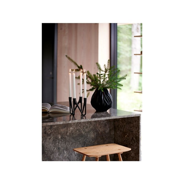 Vaza iz črnega porcelana Morsø Flame, višina 23 cm-image-2