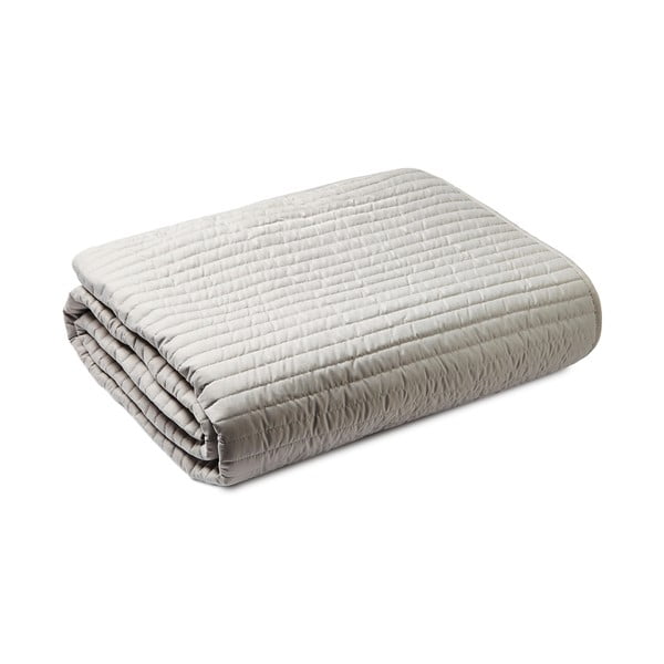 Sivo prešito pregrinjalo za zakonsko posteljo 220x230 cm – Bianca