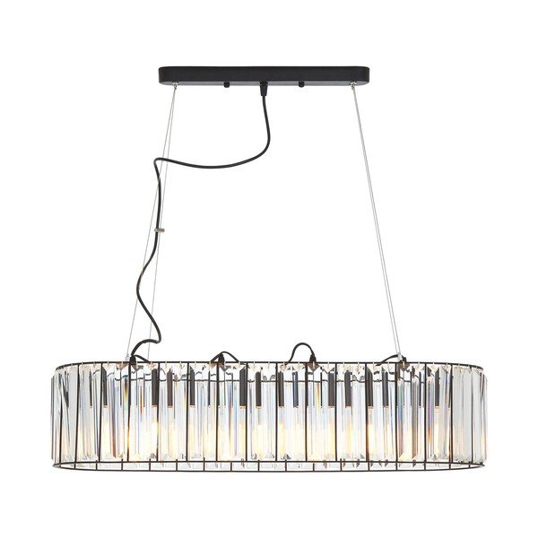 Kovinska viseča svetilka s steklenim senčilom Akiko – Premier Housewares-image-3