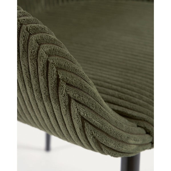 Kaki zelen oblazinjen jedilni stol Konna – Kave Home-image-3