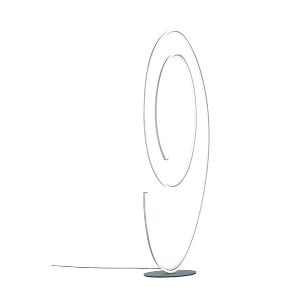 Siva LED stoječa svetilka s kovinskim senčilom (višina 175 cm) Ciola – CINQUE
