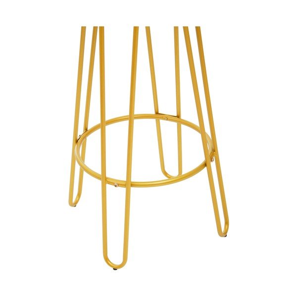 Barsko stol iz masivnega bresta v zlati barvi/v naravni barvi (višina sedeža 75 cm) District – Premier Housewares-image-4