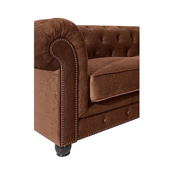 Rjava zofa Max Winzer Orleans Velvet, 196 cm-image-3