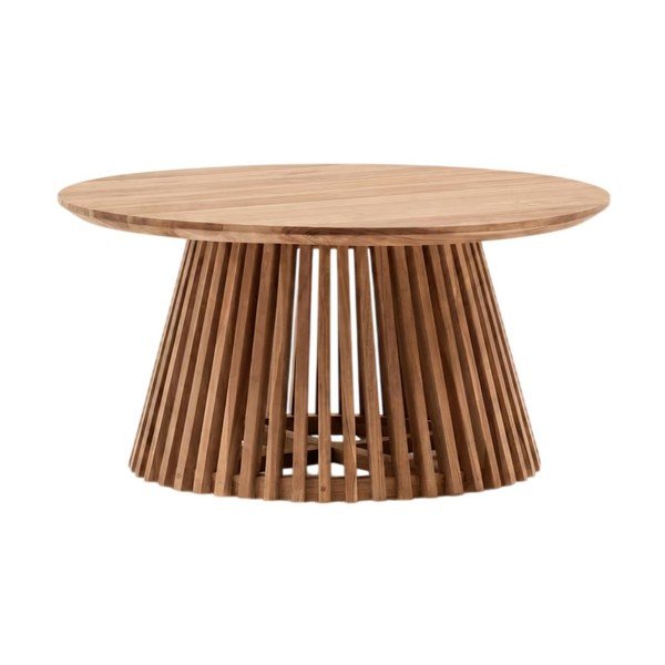 Kavna mizica iz tikovine Kave Home Irune, ⌀ 80 cm
