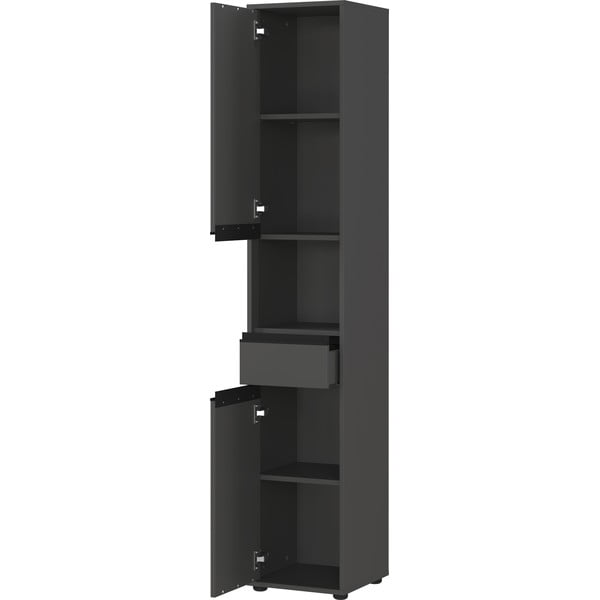 Antracitno siva visoka in ozka kopalniška omarica 33x181 cm Lemont – Germania-image-3