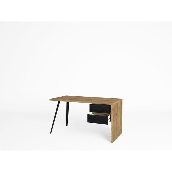 Pisalna miza z mizno ploščo v hrastovem dekorju 69x136 cm Eliot – Marckeric-image-4
